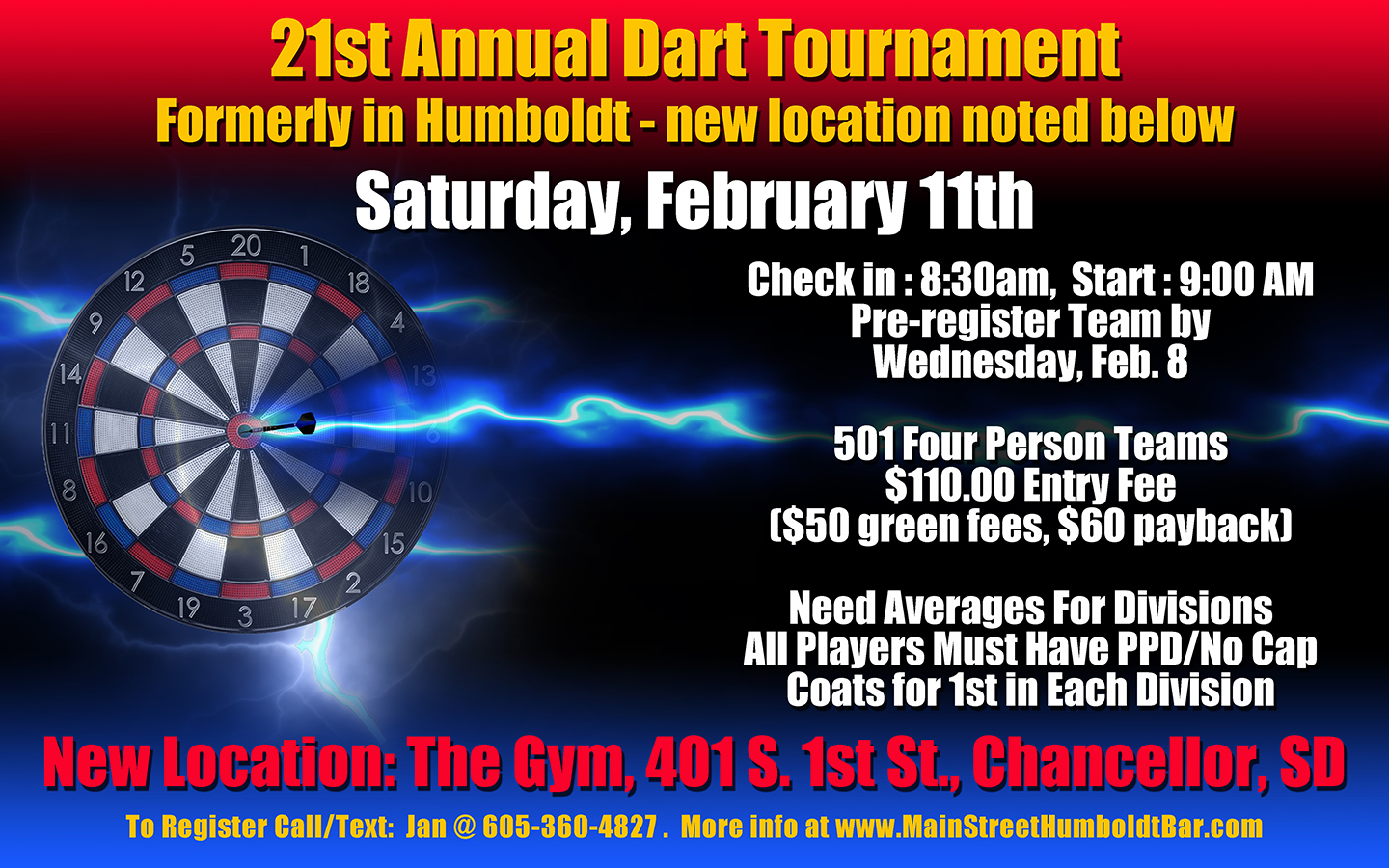 Get the latest info about dart tournaments